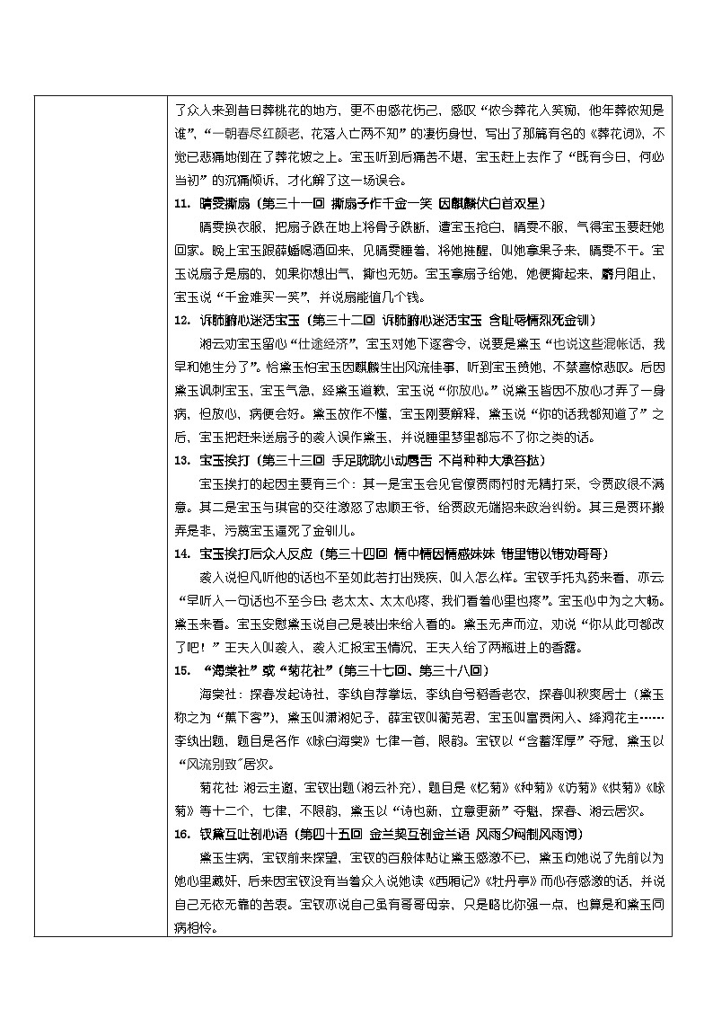 【同步导学案】统编版高中语文必修下册--第7单元 《红楼梦》整本书阅读导学案（含答案）03