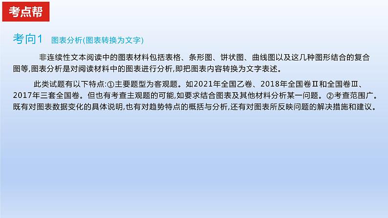 2023版高考语文一轮总复习专题二实用类文本阅读第1讲非连续性文本阅读题型一客观题考点1理解分析图表材料课件04