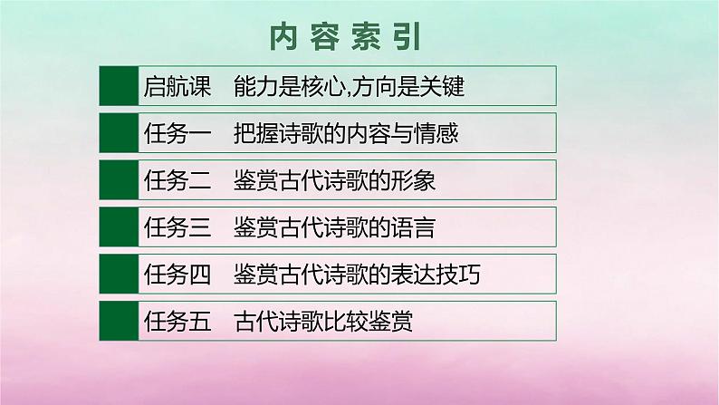 适用于老高考旧教材2024版高考语文一轮总复习任务群5古代诗歌阅读课件02