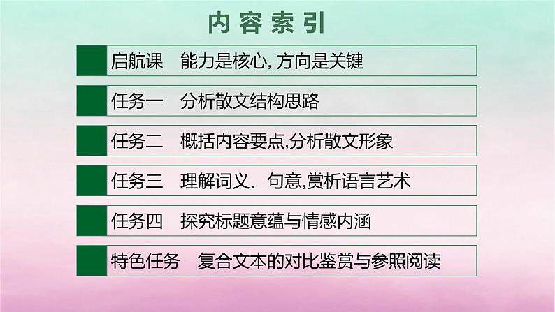 适用于老高考旧教材2024版高考语文一轮总复习任务群3散文阅读课件02