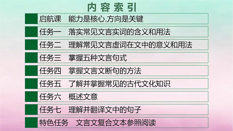 适用于老高考旧教材2024版高考语文一轮总复习任务群4文言文阅读课件02