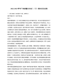 2022-2023学年广东省肇庆市高二（下）期末语文试卷（含解析）