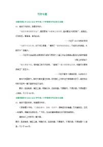 安徽省部分地区2022-2023学年下学期高二语文期末试卷分类汇编：写作专题