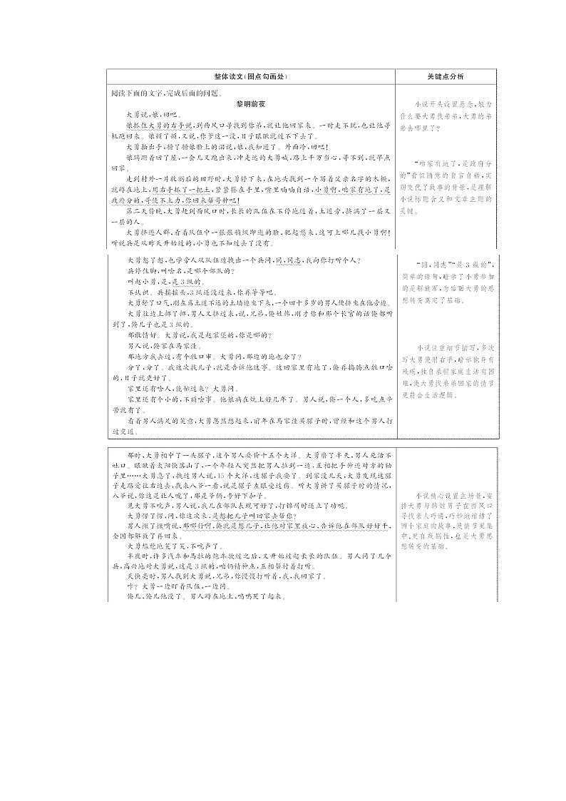 【高考二轮】高考语文高分技巧二轮讲义：专题三 抢分点三小说常考的两类分析探究 Word版含答案第2页