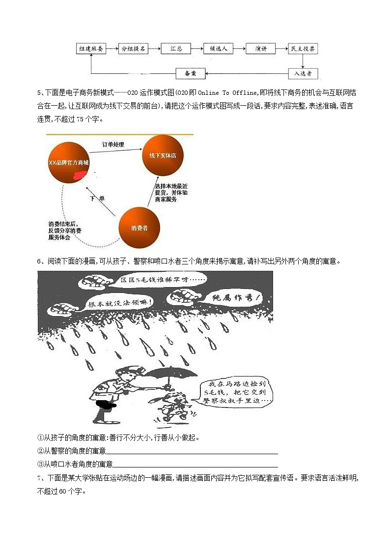 高考语文二轮复习易错点特训4图文转换 含解析第2页