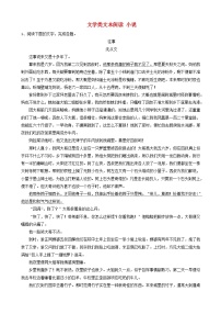 高考语文二轮复习易错点特训11文学类文本阅读小说 含解析