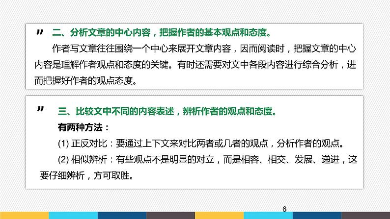 2023年高考语文部编版一轮复习课件-信息类阅读专题（3）概括分析作者在文中的观点态度第6页
