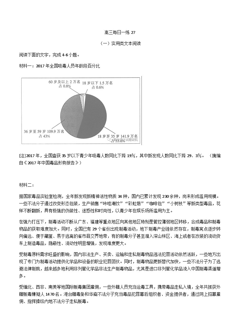 高考语文一轮复习冲刺练习 每日一练2701