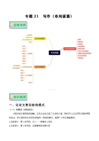 专题21 写作（布局谋篇）-【口袋书】高考语文备考系列（复习思维导图+必备知识手册）