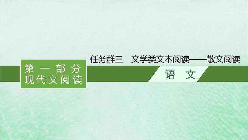 适用于新教材2024版高考语文一轮总复习第一部分现代文阅读任务群三文学类文本阅读__散文阅读课件部编版第1页