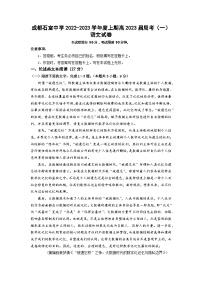 四川省成都市石室中学2022-2023学年高三上学期周练1 语文试题  Word版含答案