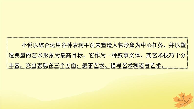 2024版高考语文一轮总复习第2章小说阅读第四节赏析艺术技巧__贴着人物写贴着人物赏课件03