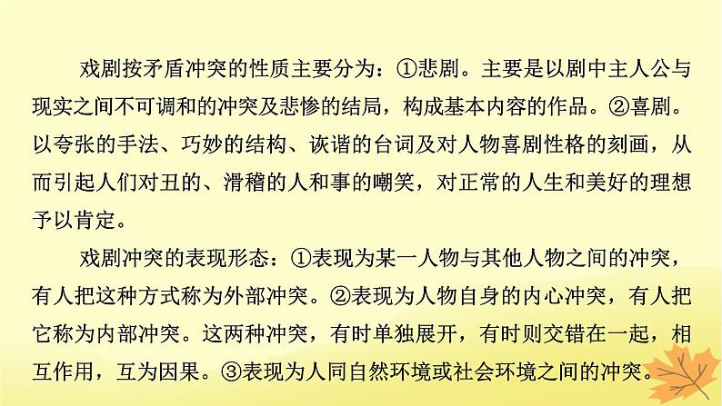 2024版高考语文一轮总复习第4章现代诗歌与戏剧鉴赏把握戏剧冲突赏析戏剧人物品味戏剧语言课件05