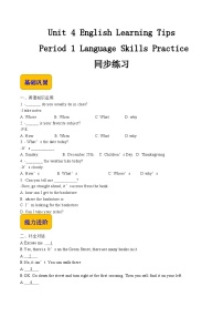 Unit 4 English Learning Tips  Period 1 Language Skills Practice同步练习-【中职专用】高一英语同步精品课堂（语文版2021·基础模块1）