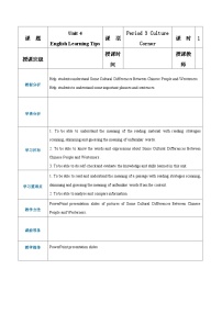 Unit 4 English Learning Tips  Period 3 Culture Corner教案【中职专用】高一英语同步精品课堂（语文版2021·基础模块1）