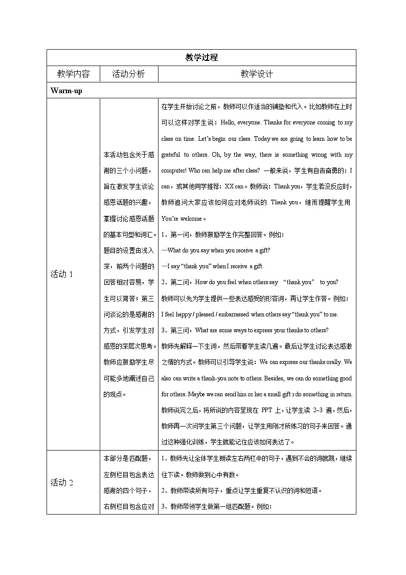 【中职英语】高中英语 语文版2021 基础模块1 Unit+10+Learning+to+Be+Grateful+教学设计02