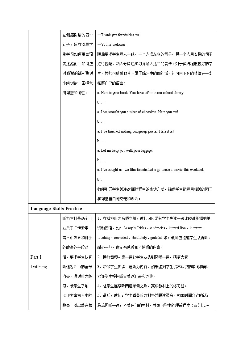 【中职英语】高中英语 语文版2021 基础模块1 Unit+10+Learning+to+Be+Grateful+教学设计03