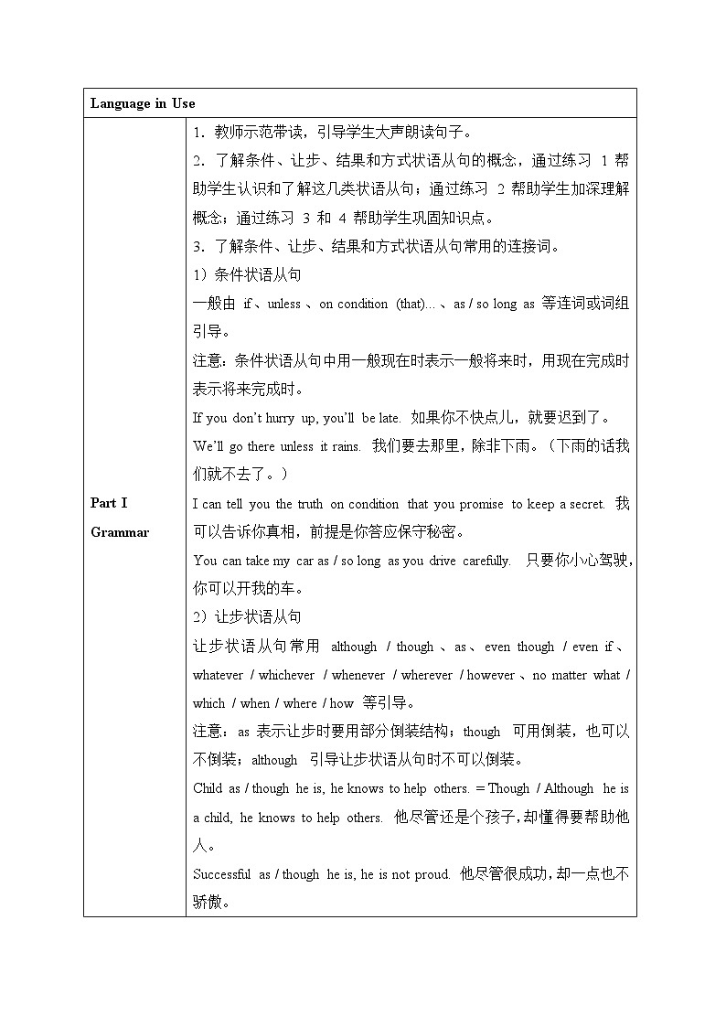 【中职专用】高中英语 Unit 5 Learning from Role Models Grammar 教学设计-2022-2023学年中职英语语文版（2021）基础模块202