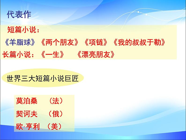 【中职专用】高中语文 人教版  基础模块上册  16《项链》课件03