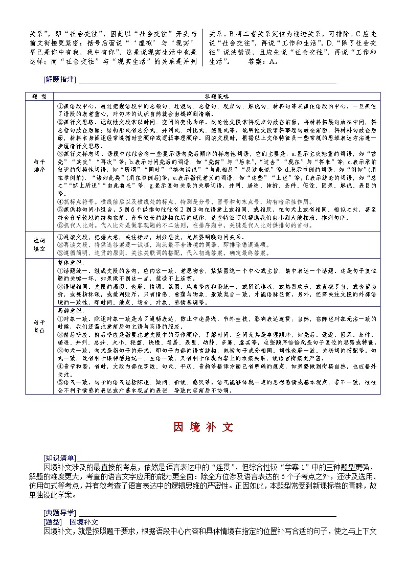 解密15  语言表达简明、连贯、得体，准确、鲜明、生动（讲义）-【高频考点解密】2022年高考语文二轮复习讲义+分层训练03