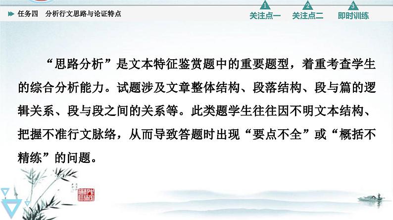 任务4 突破易错难点，分析行文思路与论证特点-2023年高考语文二轮复习专项突破技巧讲练（全国通用）课件PPT05