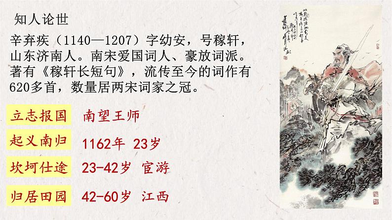 人教统编版高中语文必修上册第三单元 9.2 《永遇乐 京口北固亭怀古》同步教学课件+练习05