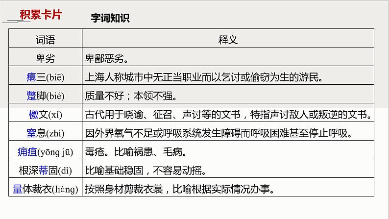 人教统编版高中语文必修上册第六单元 11 反对党八股 同步教学课件+练习08