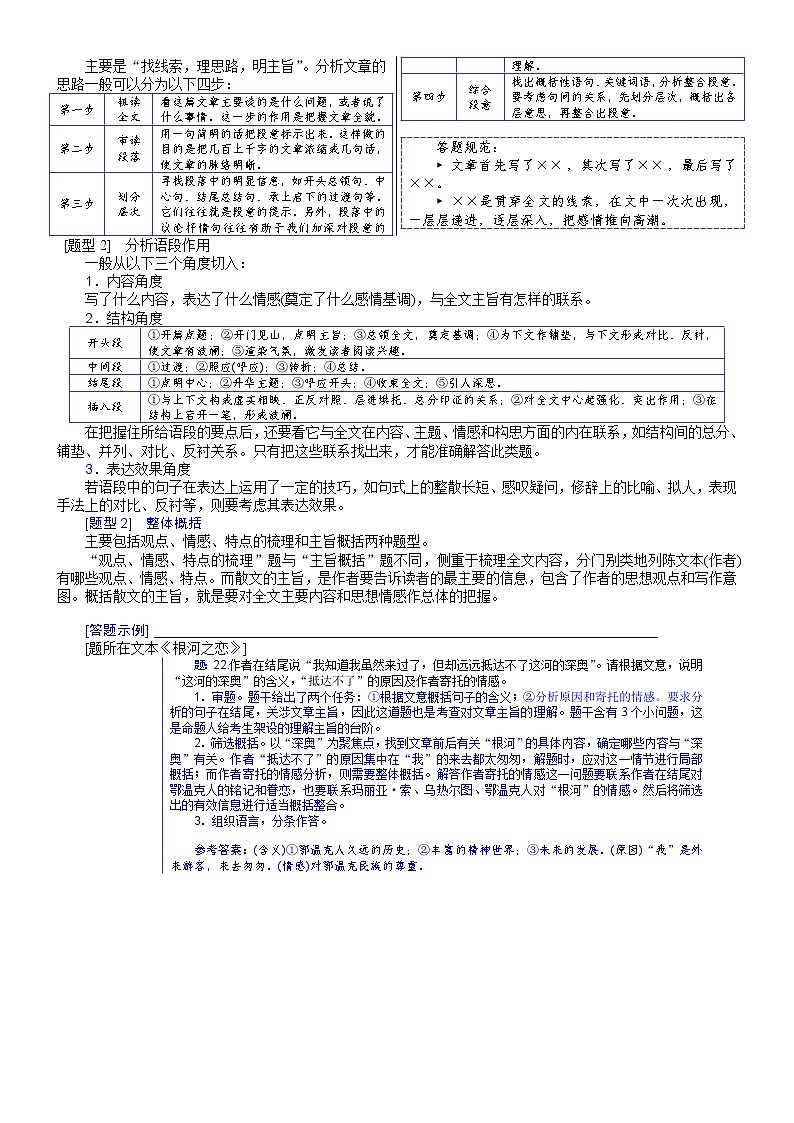 考点46概括要点和意蕴探究-备战2022年高考语文一轮复习考点帮第2页