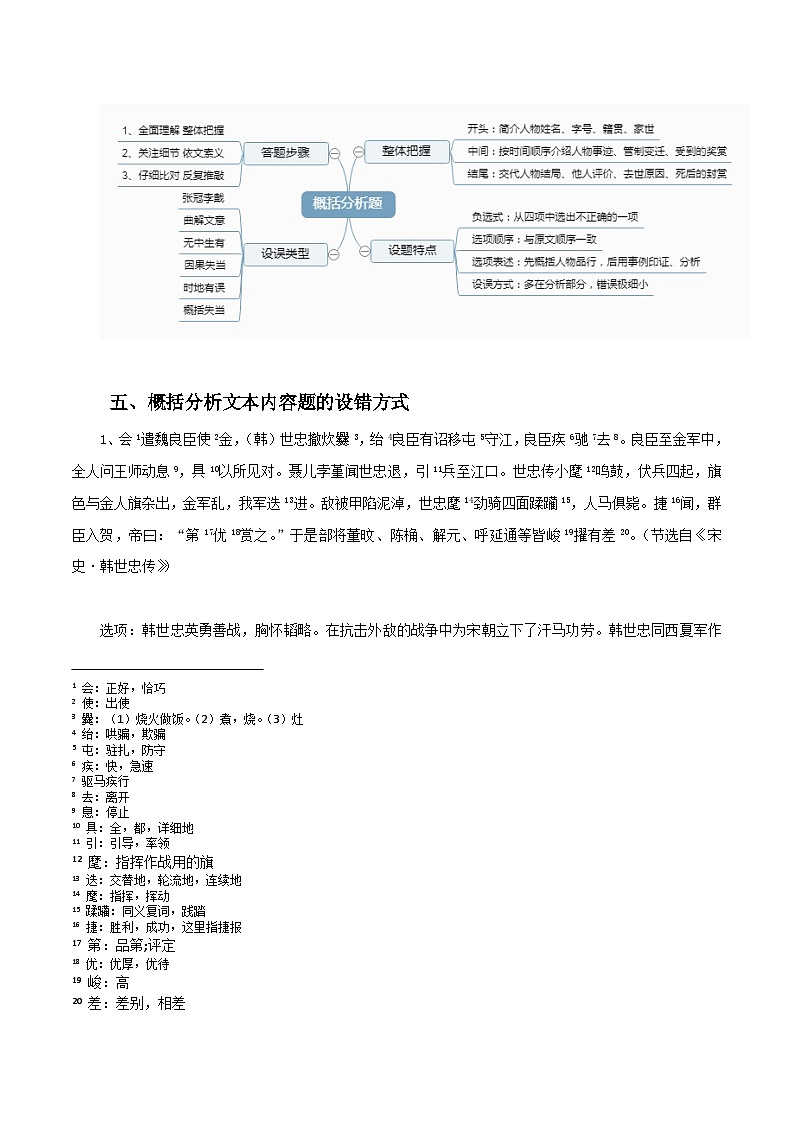 专题10 高考文言文复习之概括分析题-备战2023年高考语文一轮复习之文言文复习03