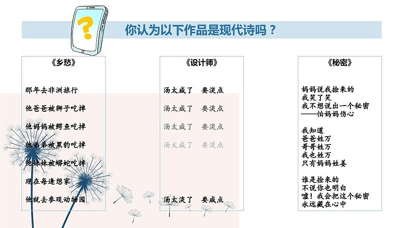 高中语文部编版必修上册 必修上册 第一单元写作任务 学写诗歌课件PPT06