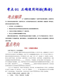 考点01正确使用词语(熟语)-备战2023年高考语文一轮复习考点帮（新高考专用）