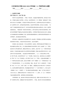 江西省部分学校2022-2023学年高三11月联考语文试题（含解析）