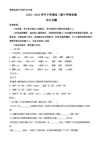 山东省济南市2022-2023学年高二语文下学期期中试题（Word版附解析）