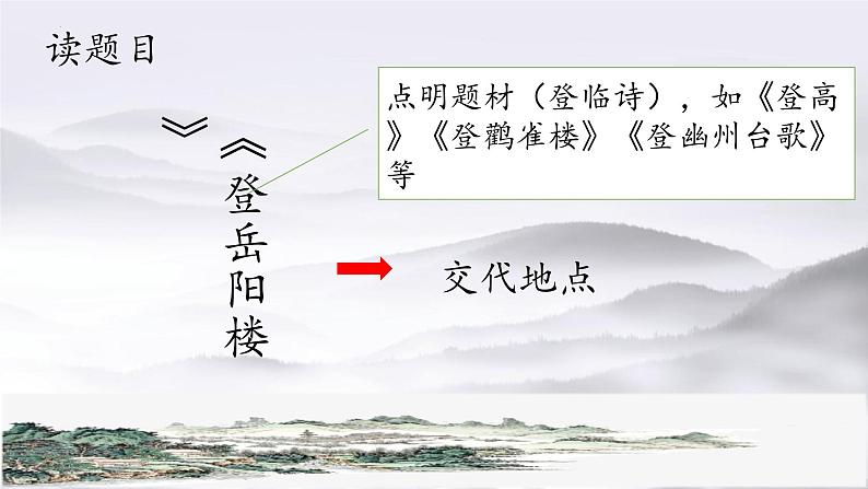 古诗词诵读《登岳阳楼》课件ppt统编版高中语文必修下册05