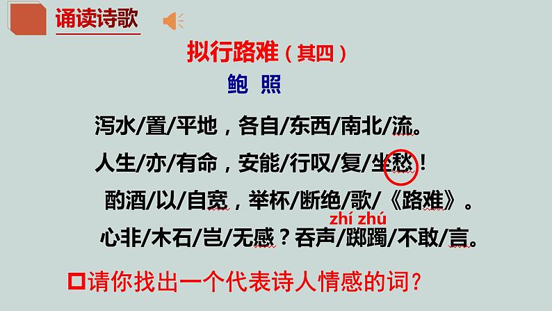 古诗词诵读《拟行路难(其四)+》课件+2022-2023学年统编版高中语文选择性必修下册 (1)第6页