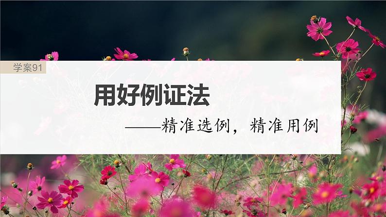 高考语文一轮复习--　用好例证法——精准选例，精准用例课件PPT第2页