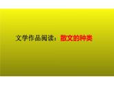 2023届新高考语文二轮复习专题 文学作品阅读之散文的种类（含答案）课件PPT