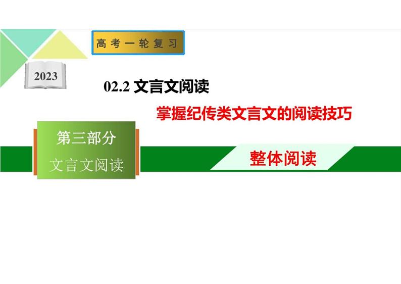 2023届新高考语文二轮复习专题 掌握纪传类文言文阅读技巧（含答案）课件PPT第1页