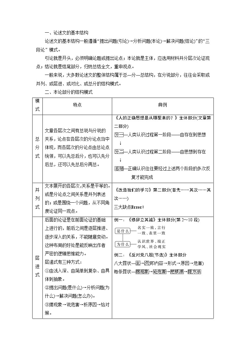 高考语文一轮复习课时练习 板块1 信息类阅读 课时2　分析思路结构（含解析）02