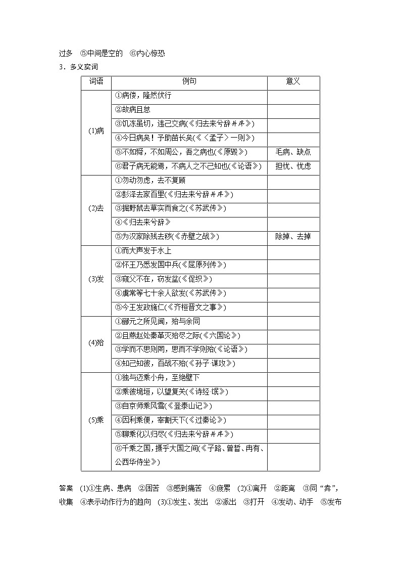 高考语文一轮复习课时练习 板块5 第1部分 教材文言文复习 课时36　《种树郭橐驼传》《石钟山记》（含解析）第2页