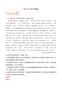 新高考语文一轮复习考点过关练考向20 文章内容概述（含解析）