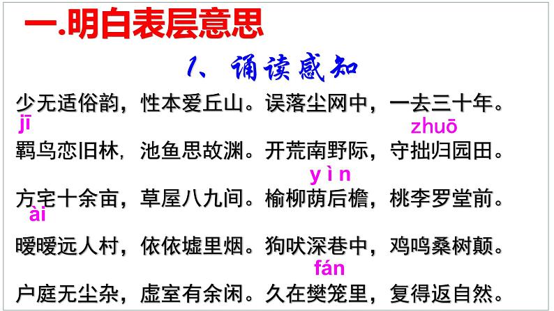 7.2《归园田居（其一）》课件高一语文统编版必修上册06