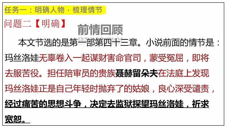 高中语文统编版选择性必修上册9.《复活（节选）》课件03