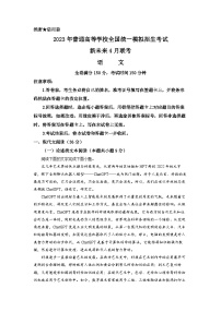 河南省新未来等名校2022-2023学年高三4月联考语文试题  Word版含解析