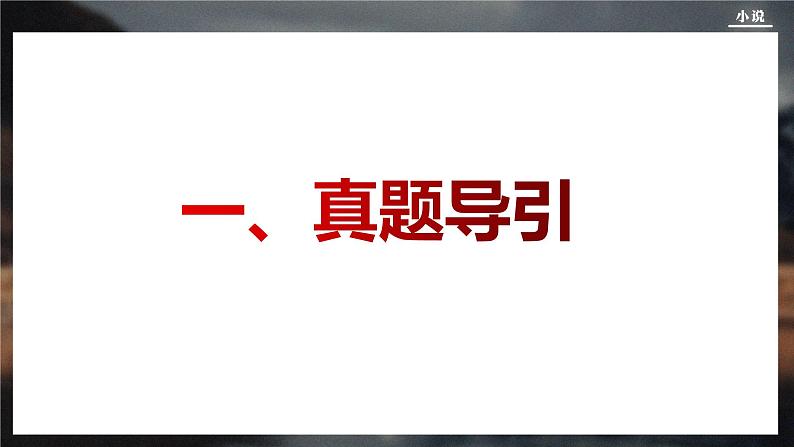 2024届高考一轮复习：小说 课件第1页