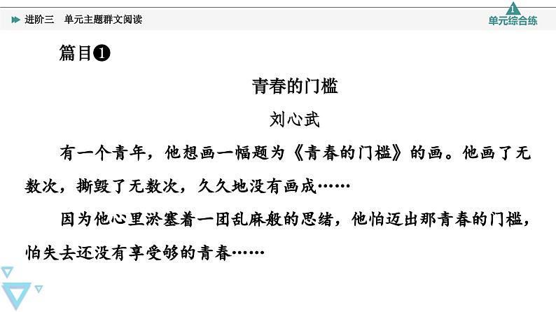 统编版高中语文必修上册 第1单元 进阶3 单元主题群文阅读（课件+练习+素材）04