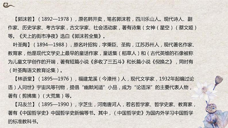 2024届高考语文复习：中国现当代作家 课件第5页