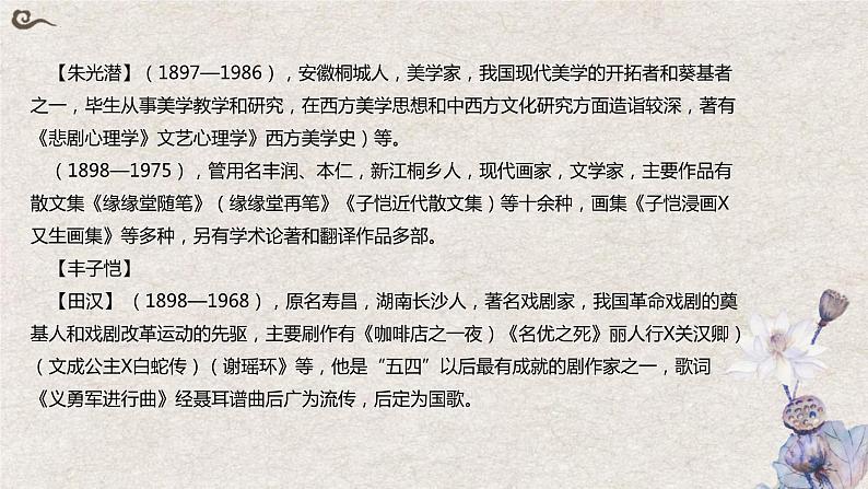 2024届高考语文复习：中国现当代作家 课件第7页