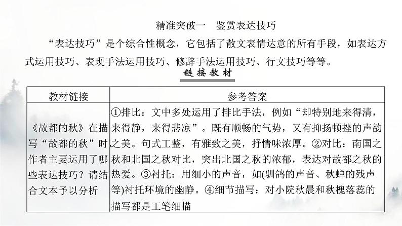 高考语文一轮复习专题二第5讲鉴赏散文技巧与语言特色课件第5页