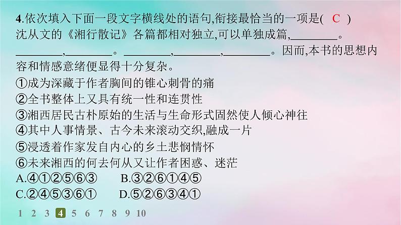 新教材2023_2024学年高中语文第2单元5.2边城节阎层作业课件部编版选择性必修下册第6页